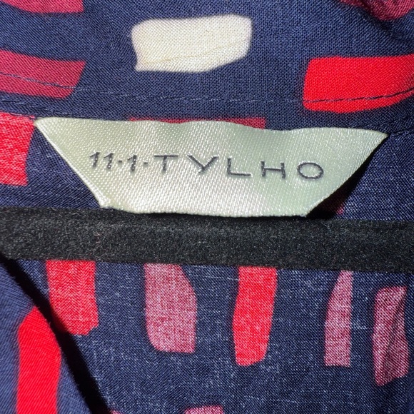 Anthropologie 11:1 Tylho Button Up Navy and Red Dress with Pockets!-Medium- NWT - Picture 5 of 7